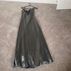 Aspeed - Grey Crossback Thin Strap Maxi Dress (Prom)